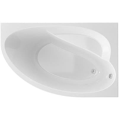 Ванна акриловая асимметричная Alex Baitler (Алекс Батлер) Nero R 150х95 белый, (без монтажного комплекта/ножек)