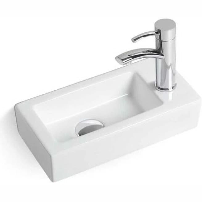 Раковина керамическая Vincea (Винчея) VBS-133R, 370х180х90, подвесная, цвет белый, правая