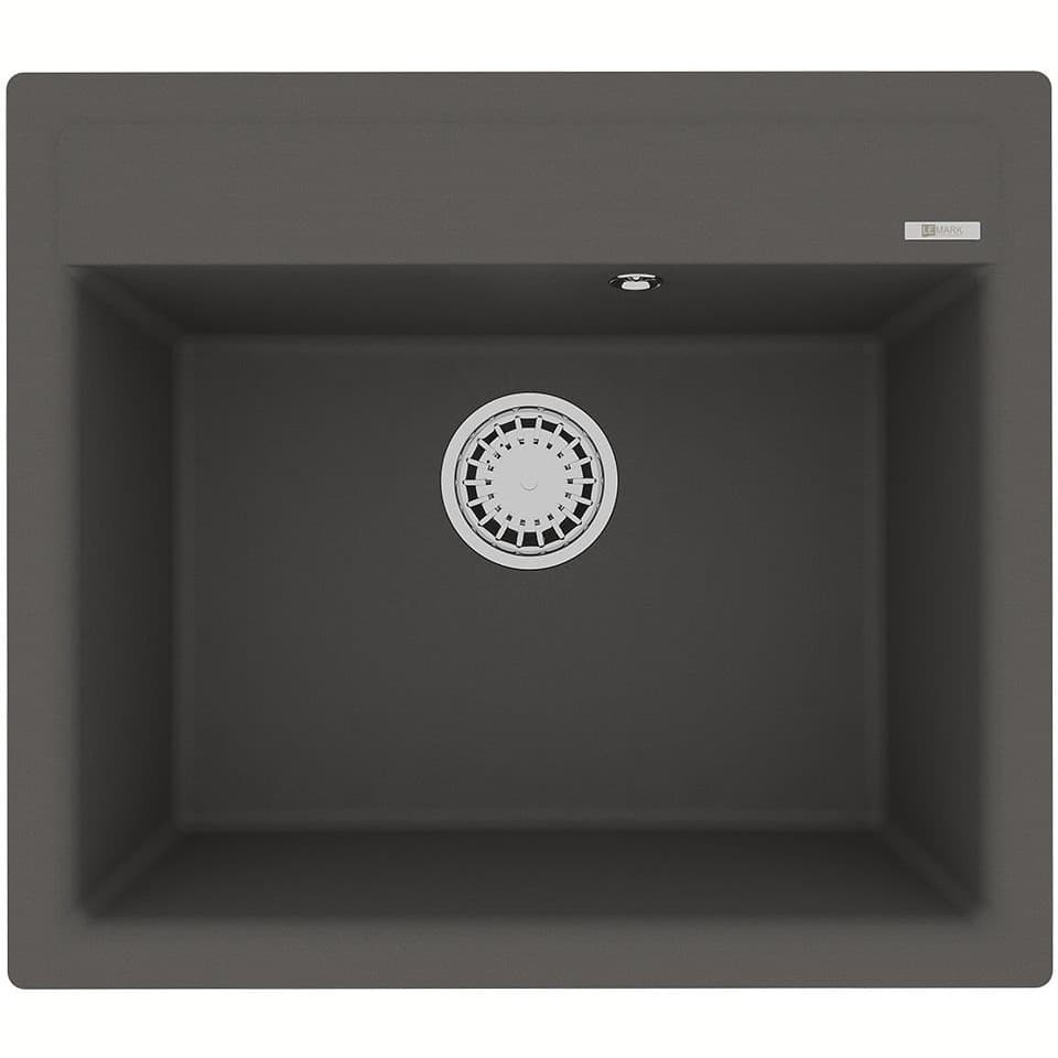 Мойка кухонная прямоугольная Lemark (Лемарк) Hanka 570 Серый шелк (9910017)