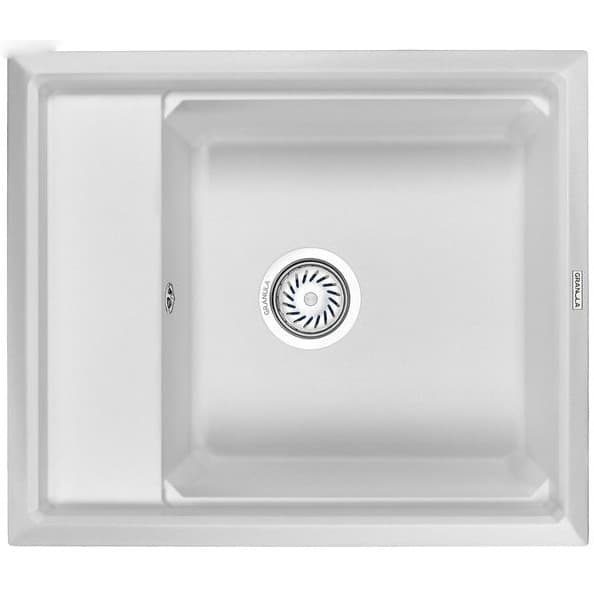 Мойка кухонная прямоугольная Granula (Гранула) Kitchen Space с ролл-матом и дозатором KS-6004 арктик