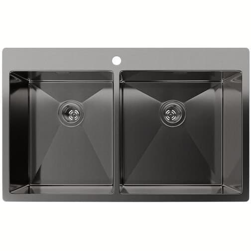 Мойка кухонная прямоугольная Rivelato (Ривелато) Rinox B2 PVD (8050 B2 PVD black)