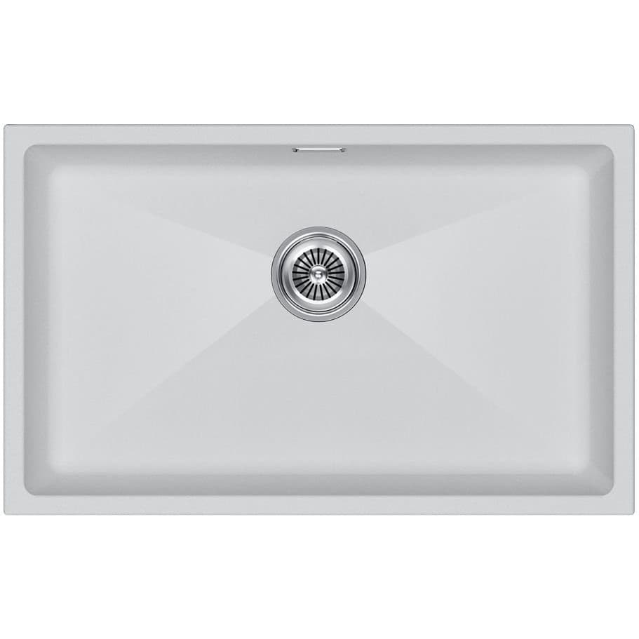 Мойка кухонная Paulmark (Паульмарк) LUMI 74UNI, LU74-WH, белый, 740х460мм