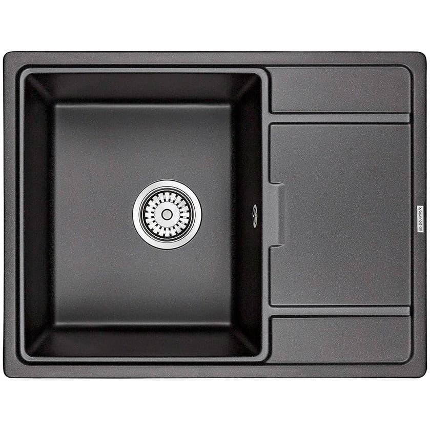 Мойка кухонная Paulmark (Паульмарк) кварцевая WEIMAR PM216550-BL черный 650х500 мм