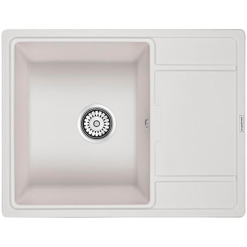 Мойка кухонная Paulmark (Паульмарк) кварцевая WEIMAR PM216550-WH белый 650х500 мм