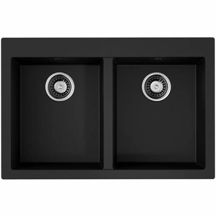 Мойка кухонная прямоугольная Omoikiri (Омойкири) Bosen 80-2-BL черный (4993836)