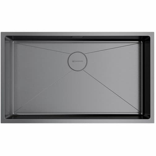 Мойка кухонная прямоугольная Omoikiri (Омойкири) Taki 74-U/IF-GM вороненая сталь (4993498)