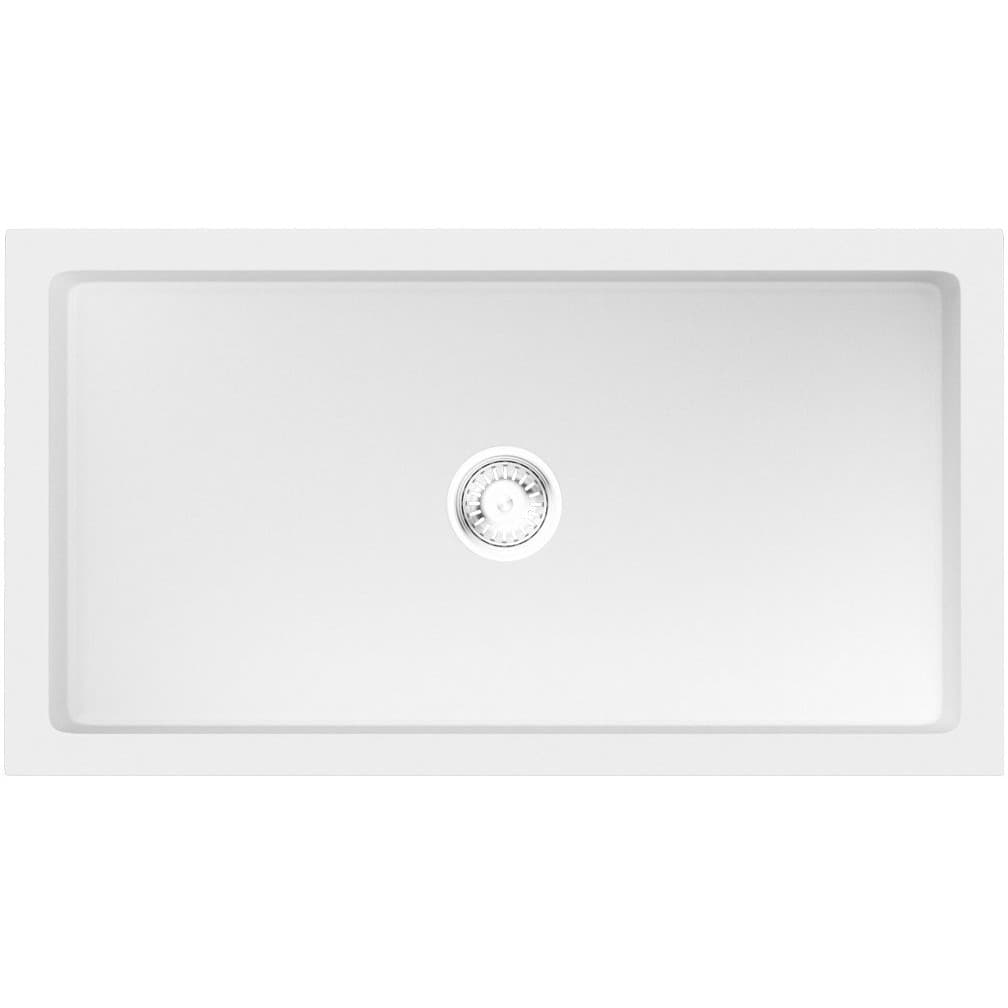 Мойка кухонная прямоугольная Omoikiri (Омойкири) Mikura 76-WH белый (4997074)