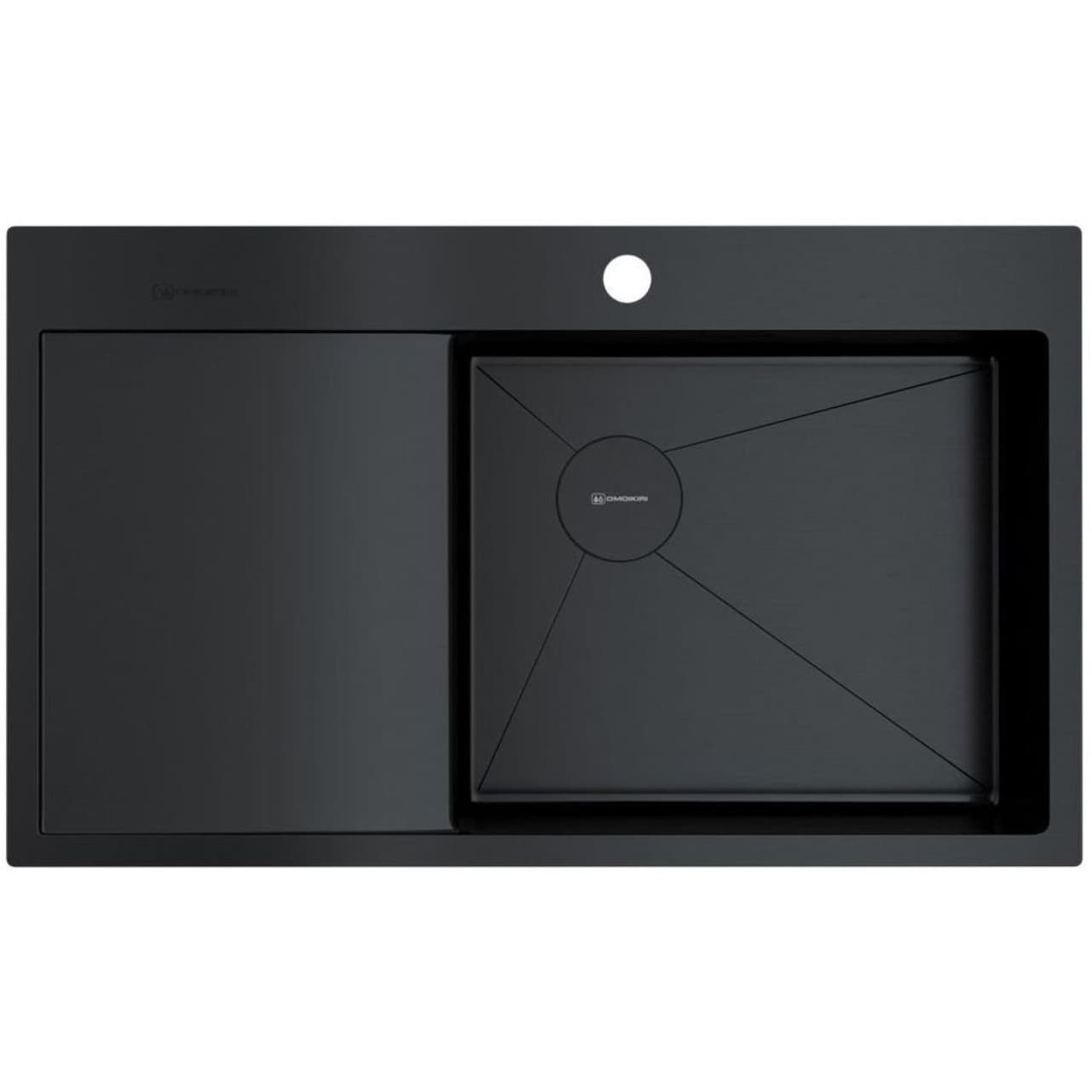 Мойка кухонная прямоугольная Omoikiri (Омойкири) Akisame 86-GB-R Side (4997044)