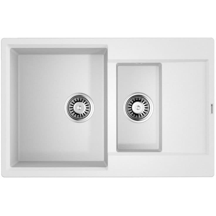 Мойка кухонная прямоугольная Omoikiri (Омойкири) Daisen 78-2T-WH (4993530)