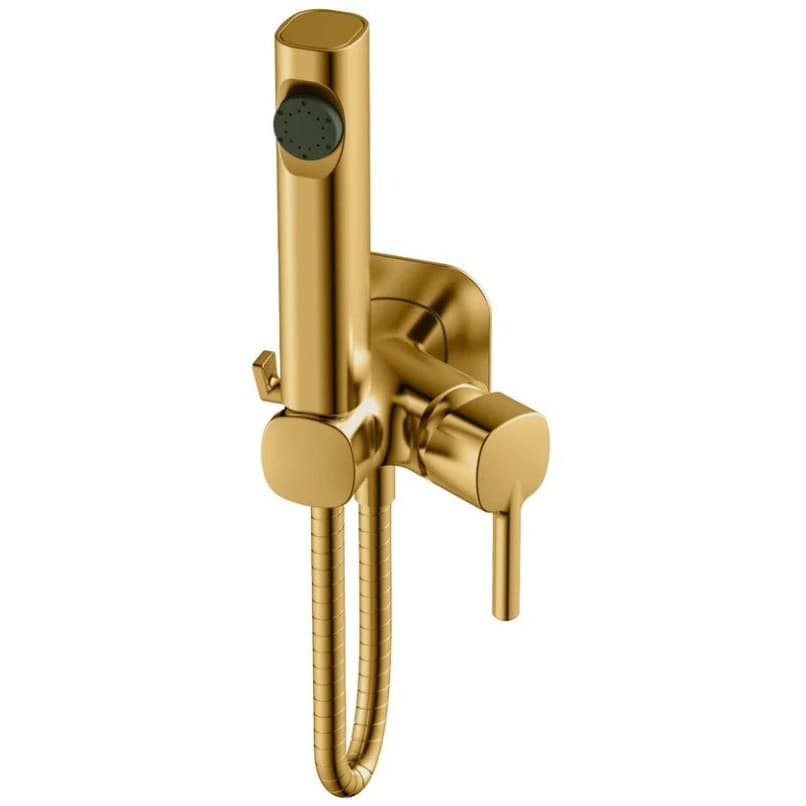 Смеситель с гигиенической лейкой Haiba (Хаиба) золото (HB5518-5)
