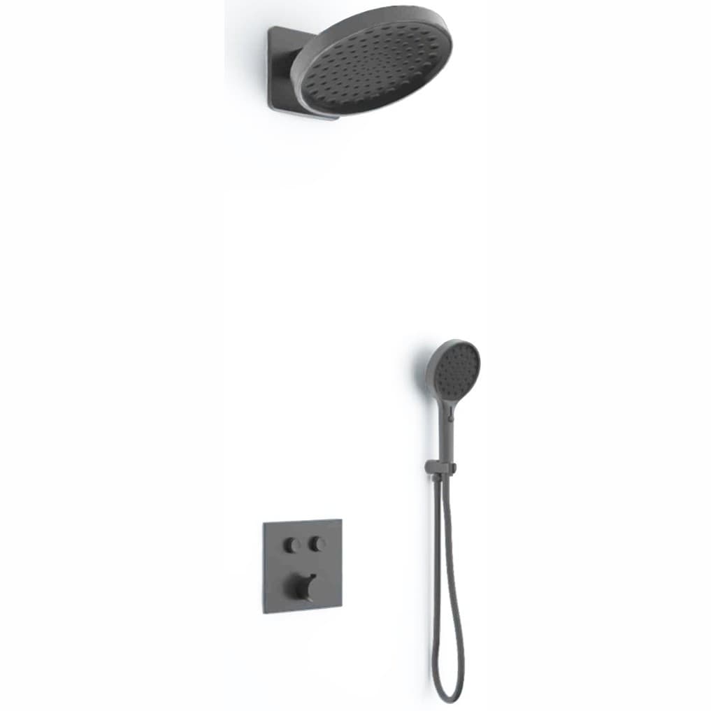 Душевой комплект Vincea (Винчея) Inspire VSFW-421I3GM встраиваемый, двухрежимный, вороненая сталь