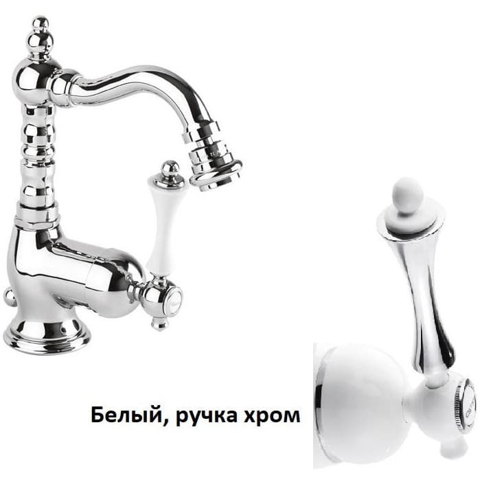 Смеситель для биде Cezares (Цезарис) Margot белый матовый (MARGOT-BSM2-BIO)