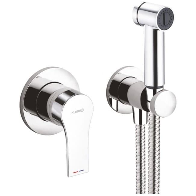 Смеситель с гигиенической лейкой Клуди Zenta SL хром 489980565, Kludi