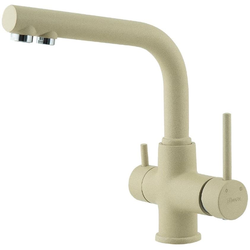 Смеситель для кухонных моек под фильтр Lemark (Лемарк) Comfort бежевый (LM3061PBG)