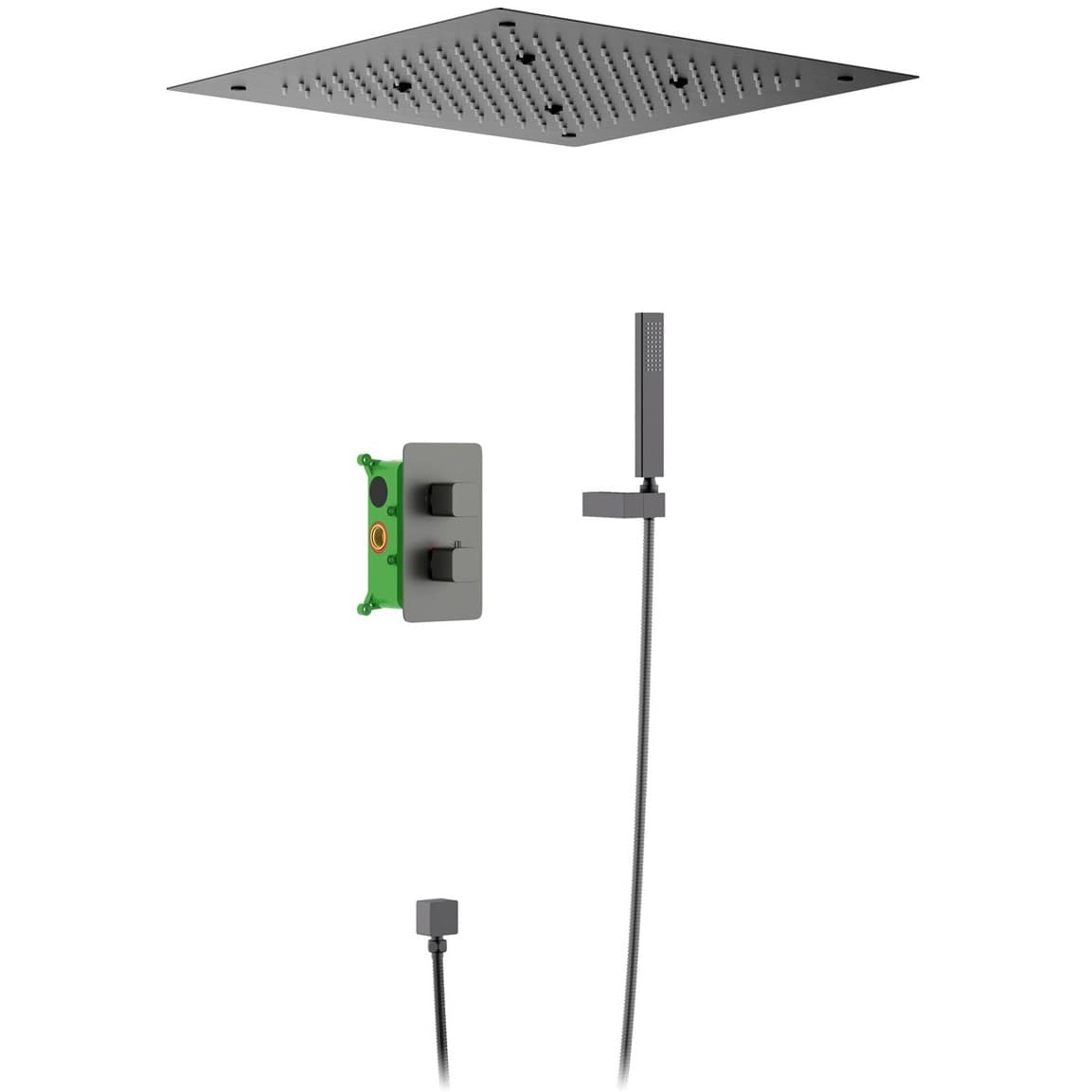 Душевая система встроенная с термостатом Timo (Тимо) Petruma черное золото (SX-5029/18SM)