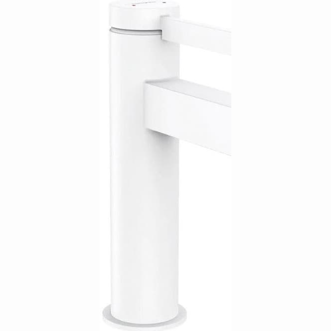 Смеситель для раковины Hansgrohe (Хансгрое) Finoris со сливным гарнитуром 76020700, белый матовый