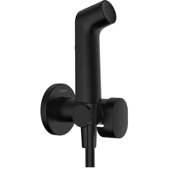 Гигиенический душ Hansgrohe (Хансгрое) Bidette со смесителем и держателем, цвет: черный матовый 29232670
