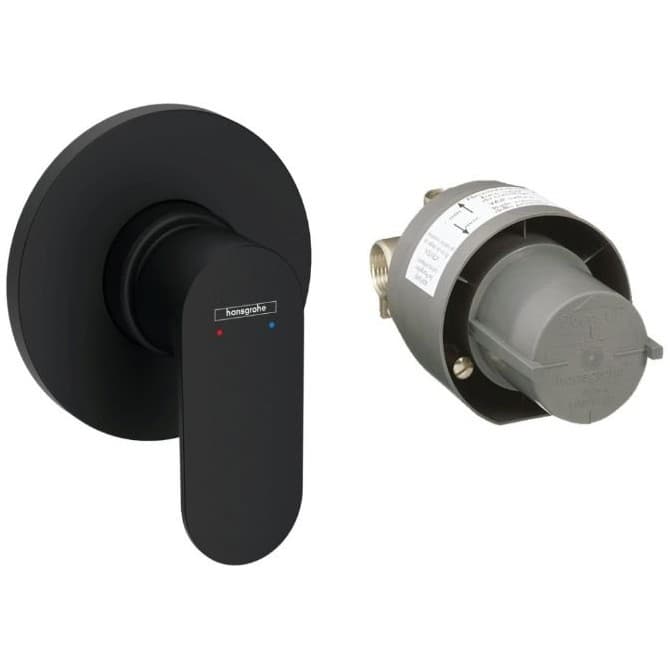 Смеситель Hansgrohe (Хансгрое) Rebris для душа, встраиваемый, цвет: черный матовый 72648670