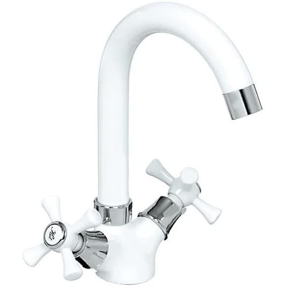 Смеситель для раковины Frud (Фруд) R332 R13332 белый,хром