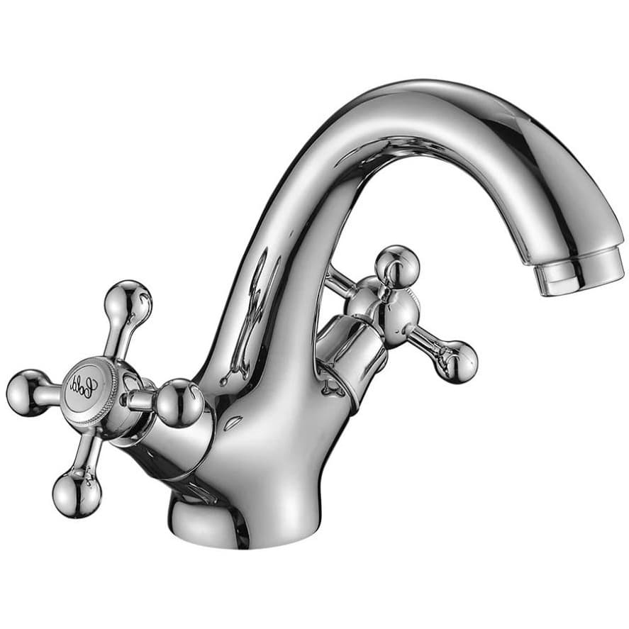 Смеситель для раковины Decoroom (Декорум) DR54011 двуручный для умывальника монолитный, хром