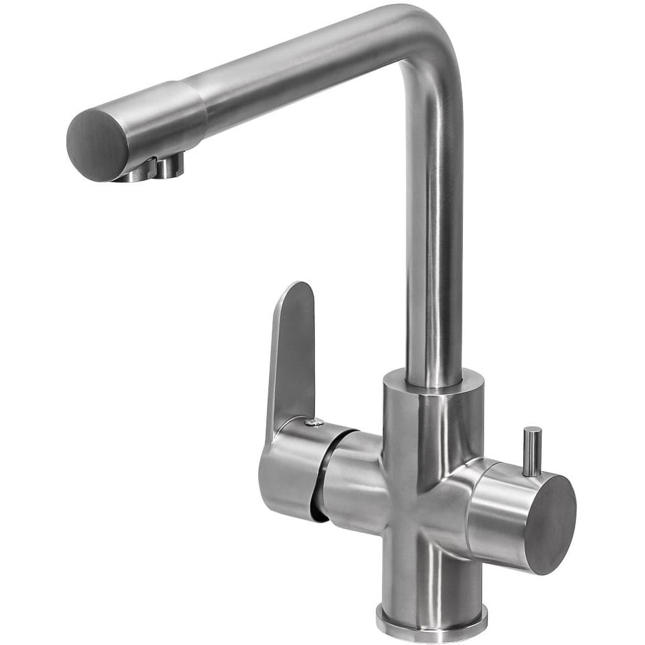 Смеситель для кухни ПСМ-Профсан (Profan) Steel PSM-300-22 с подключением фильтр тип См-МОЦБА нержавеющая сталь