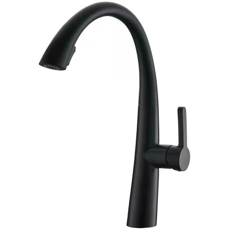 Смеситель для кухни ПСМ-Профсан (Profan) Steel PSM-301-9 тип См-МОЦБИвА с выдвижной лейкой черный