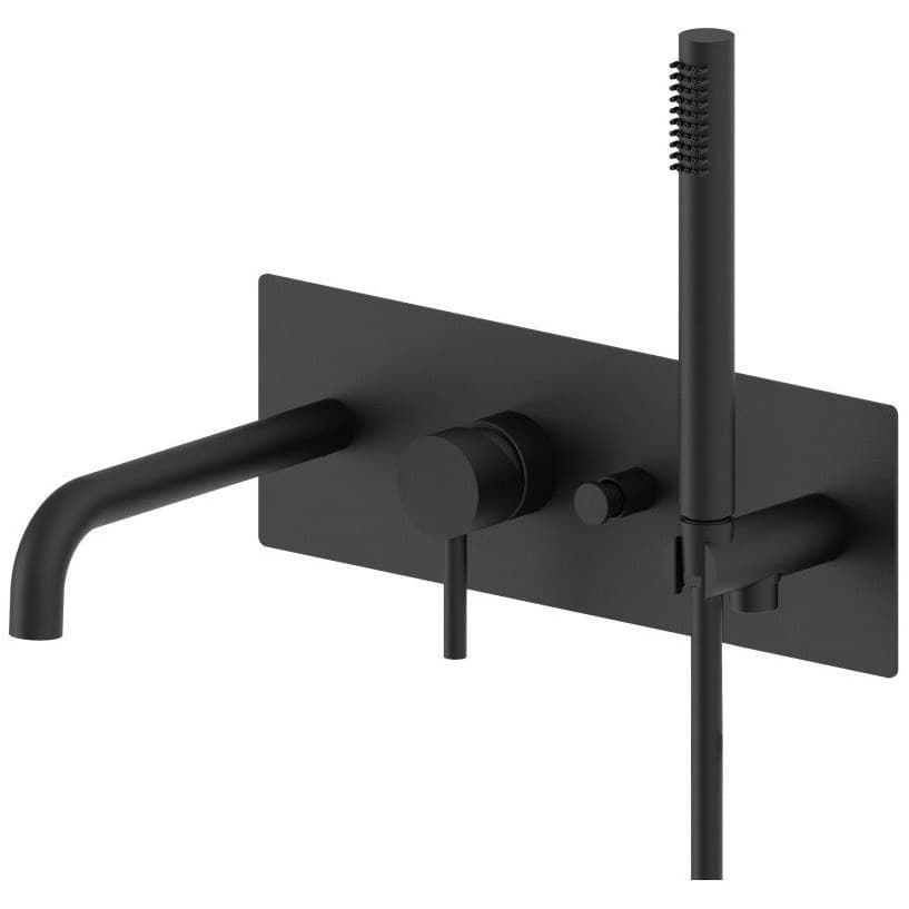 Смеситель для ванны Paffoni (Паффони) Light LIG001NO скрытого монтажа, черный матовый