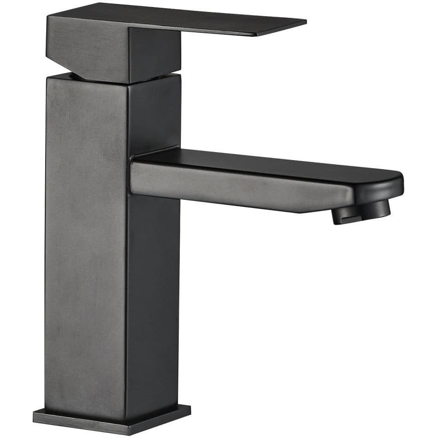 Смеситель для раковины WesnaArt (Весна Арт) Kubus KUB13-210Black, черный