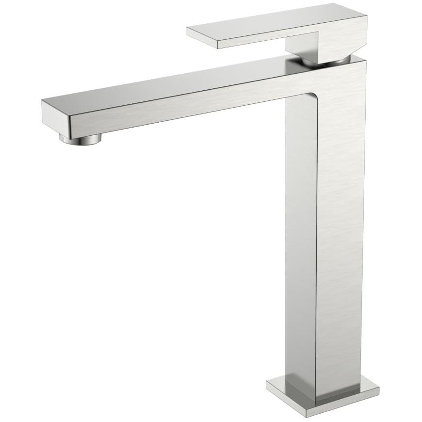 Смеситель Богеме (Boheme) для умывальника высокий Qubic Brushed Nickel 472-NB