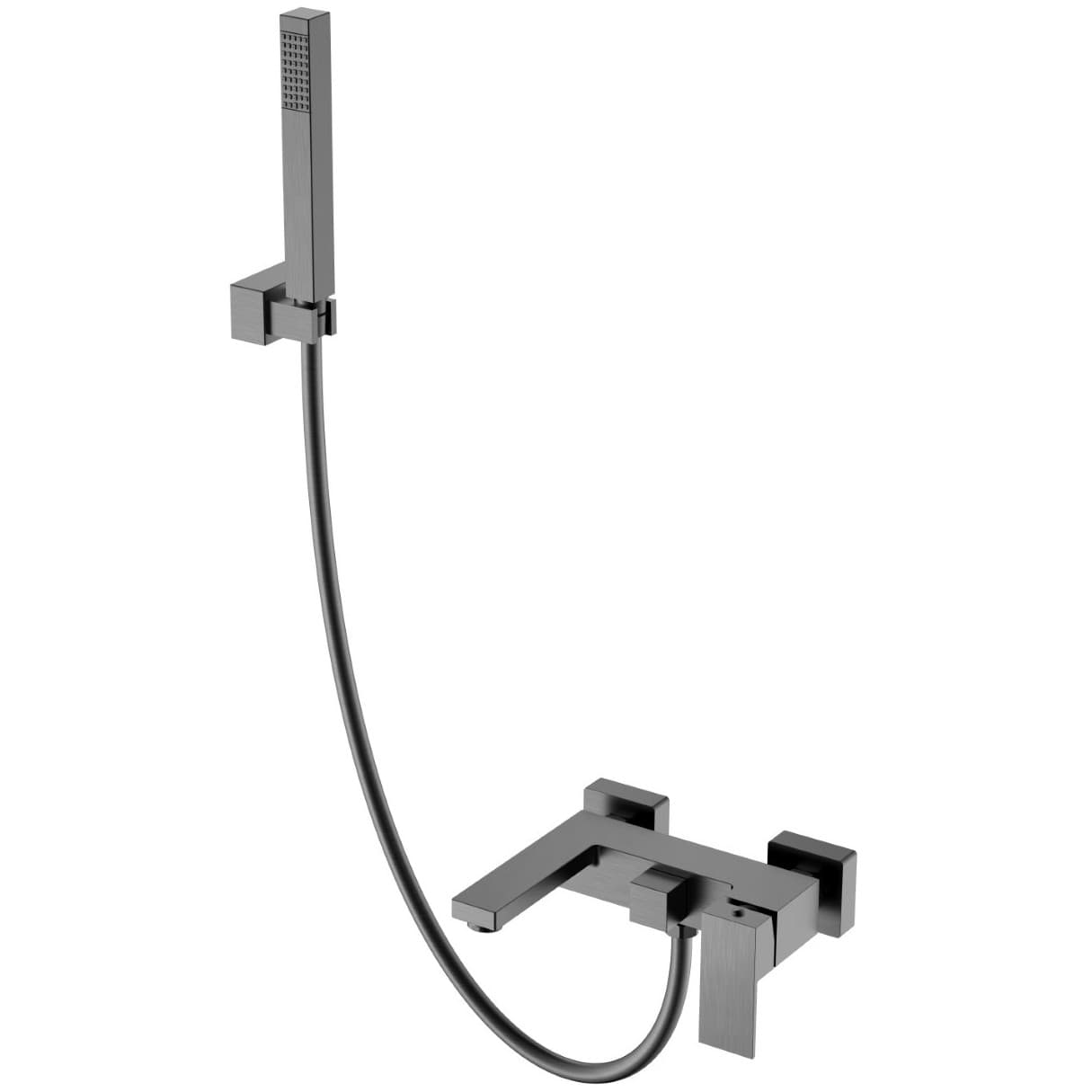 Смеситель Богеме (Boheme) для ванны с душем Qubic Matt Gun Metal 473-GM