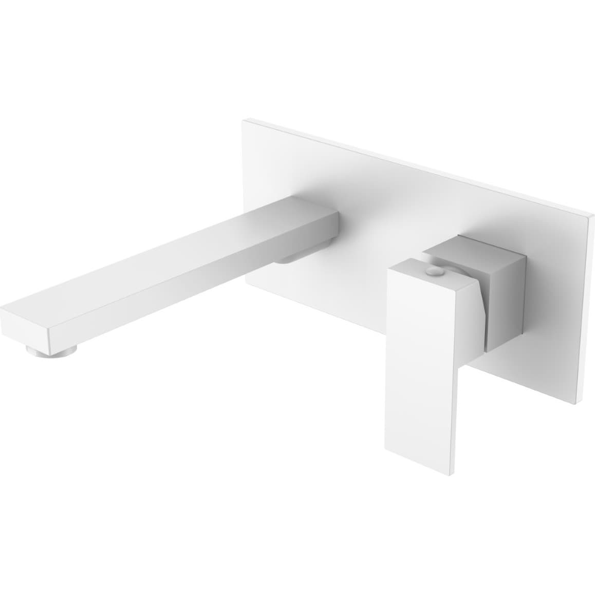 Смеситель Богеме (Boheme) для умывальника из стены Qubic Matt White 475-MW