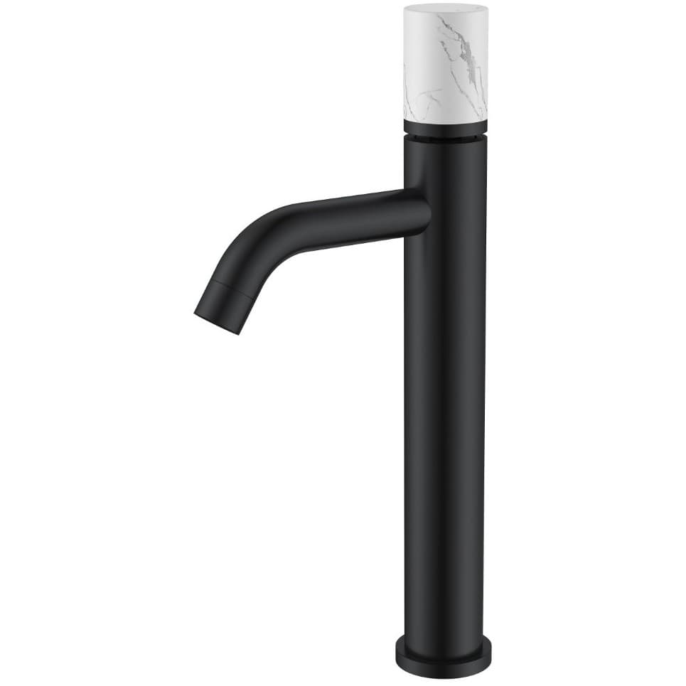 Смеситель Богеме (Boheme) Stick для умыв. выс. Black Mramor WHITE Комплект 122-B-MR-W