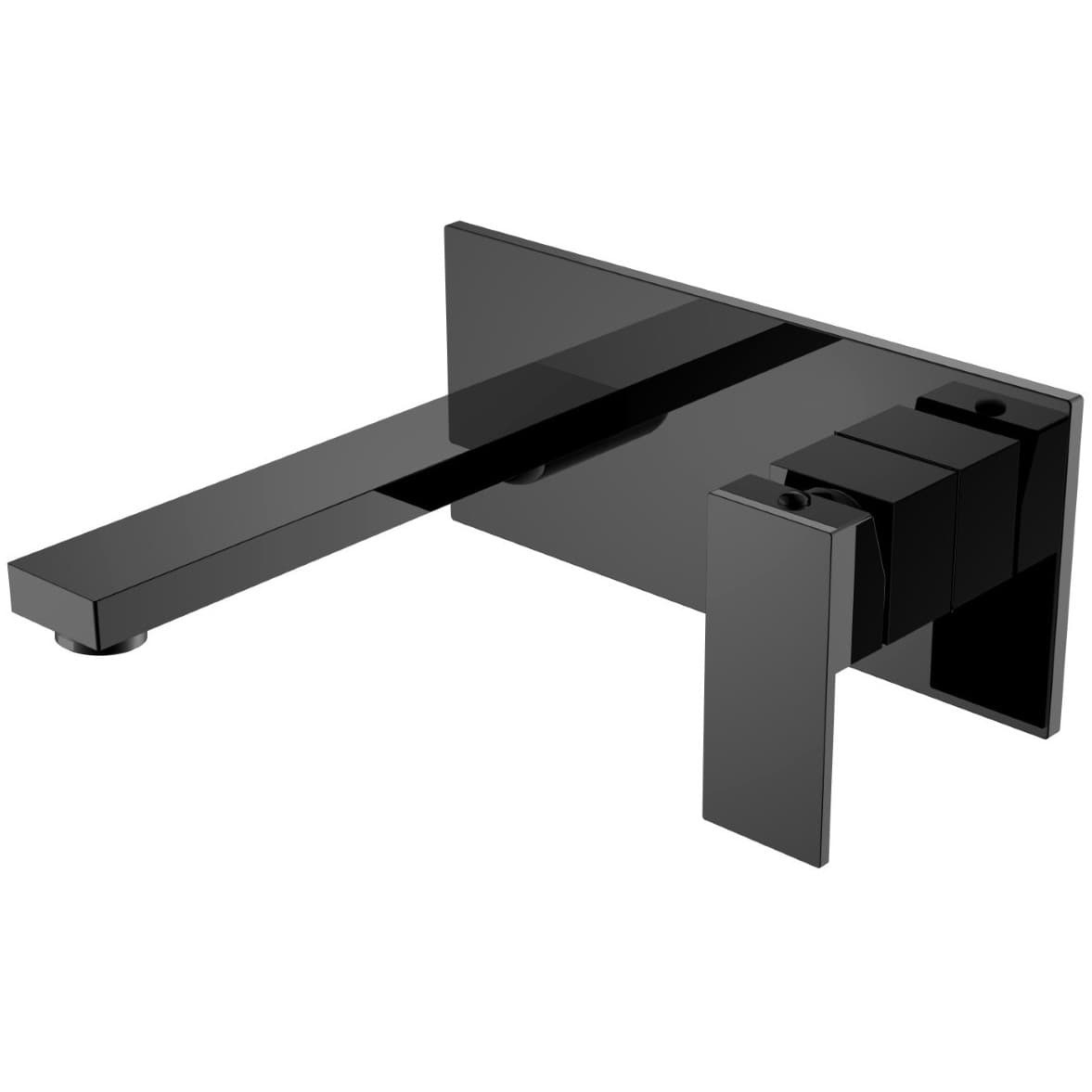 Смеситель Богеме (Boheme) для умывальника из стены Qubic Shine Gun Metal 475-SGM