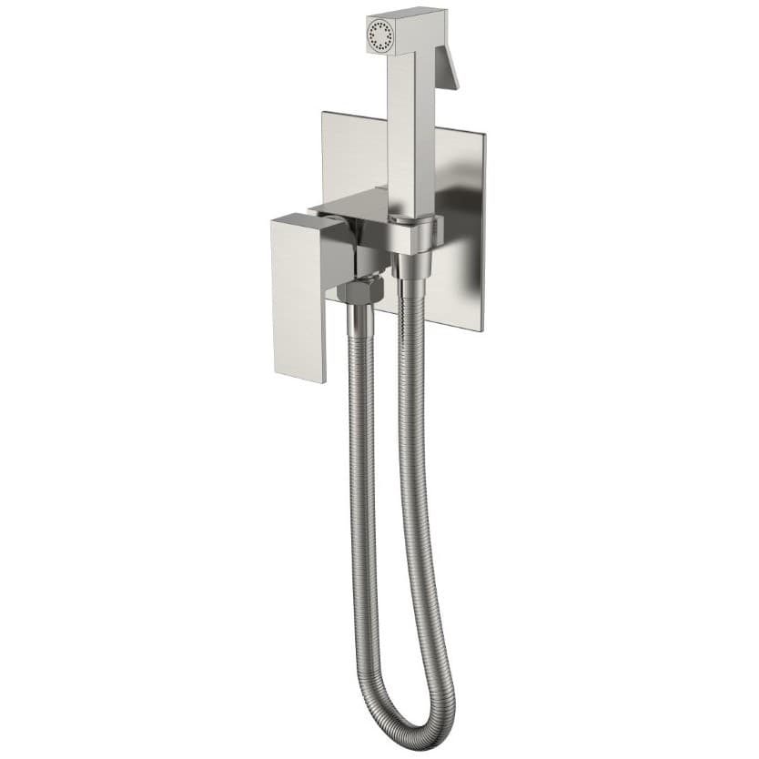 Смеситель Богеме (Boheme) гигиенический Qubic Brushed Nickel 477-NB