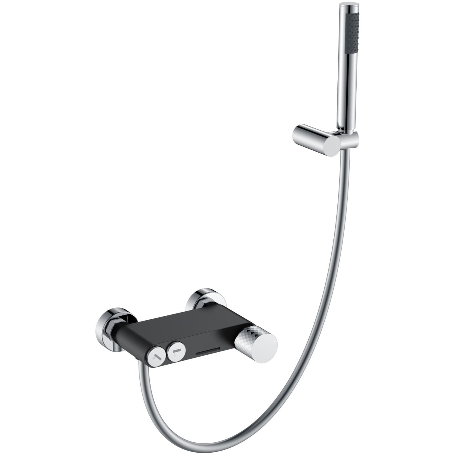 Смеситель Богеме (Boheme) Stick для ванны Black Diamond Chrome 123-BCR