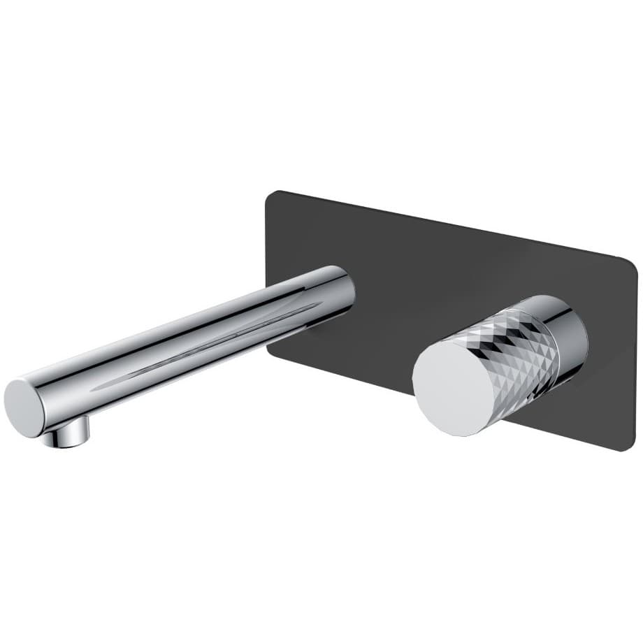 Смеситель для ванны Богеме (Boheme) Stick из стены Black Diamond Chrome 125-BCR