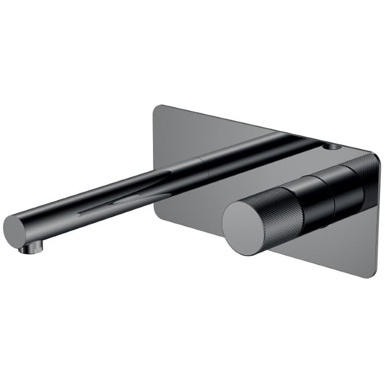 Смеситель для раковины Богеме (Boheme) Stick из стены Shine Gun Metal Spirale 125-SGM.4
