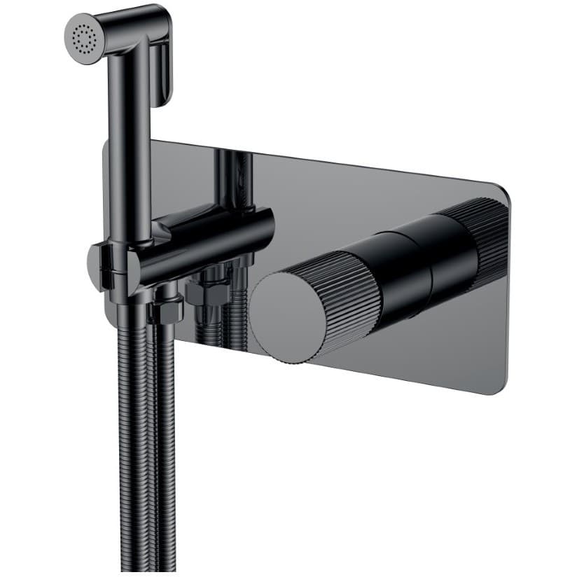 Смеситель Богеме (Boheme) гигиенический Stick Shine Gun Metal Linea 127-SGM.3