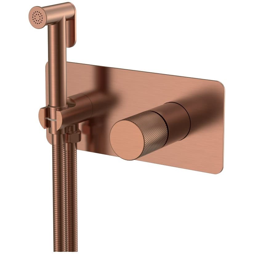 Смеситель Богеме (Boheme) гигиенический Stick Copper Brushed ручка Spirale 127-CB.4