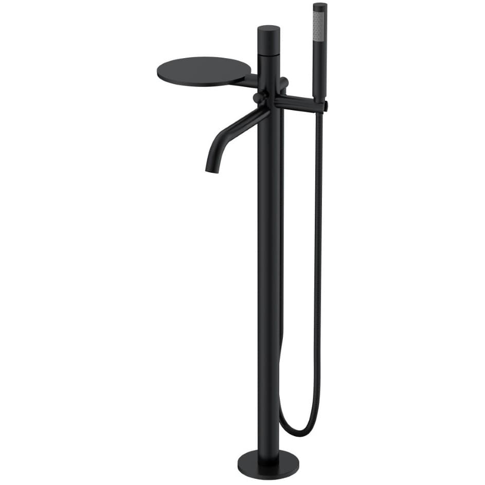 Смеситель для ванны Богеме (Boheme) Stick напольный Black Spirale 129-BB.4