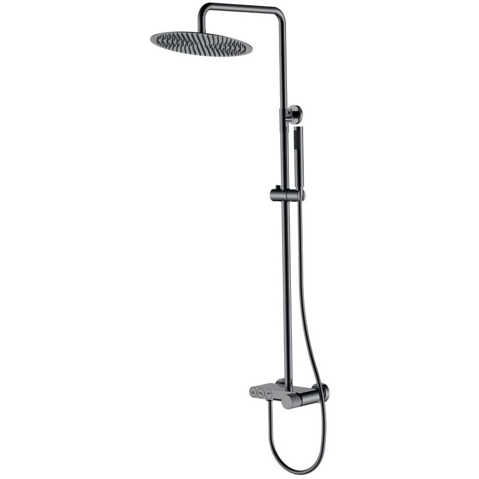 Стойка для душа Богеме (Boheme) Stick Shine Gun Metal Linea 128-SGM.3