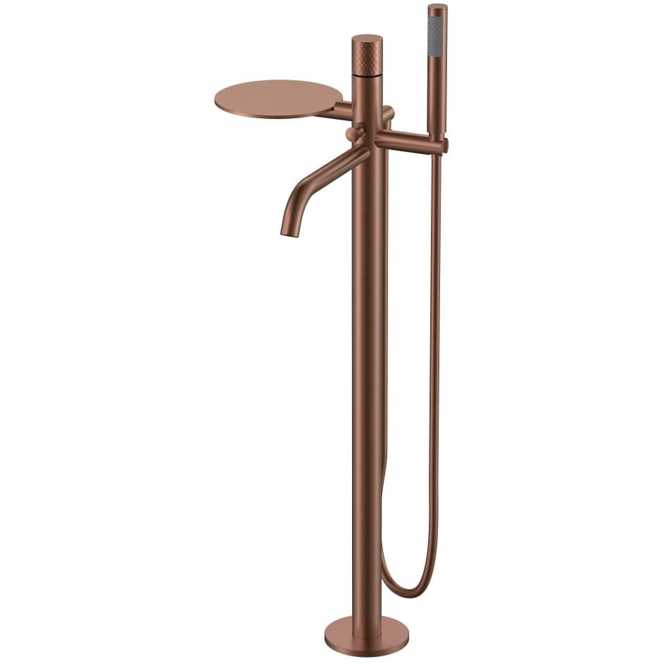 Смеситель для ванны Богеме (Boheme) Stick напольный Brushed Bronze ручка Diamond 129-BRB