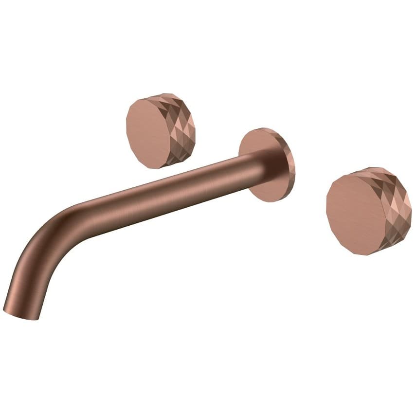 Смеситель для ванны Богеме (Boheme) из стены Stick Diamond на 3 отв. Brushed Bronze 152-2-BRB.1