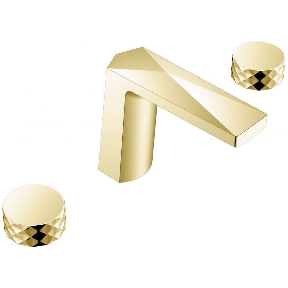 Смеситель для раковины Богеме (Boheme) врезной на 3отв. Venturo Matt Gold, ручка Diamond 150-MG-DIAMOND