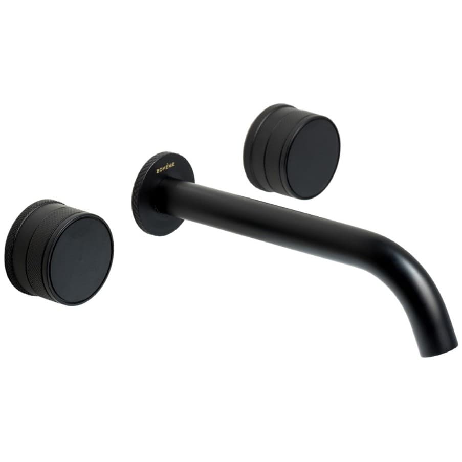 Смеситель для ванны Богеме (Boheme) из стены Prestige на 3 отв. Black 152-2-B-PR