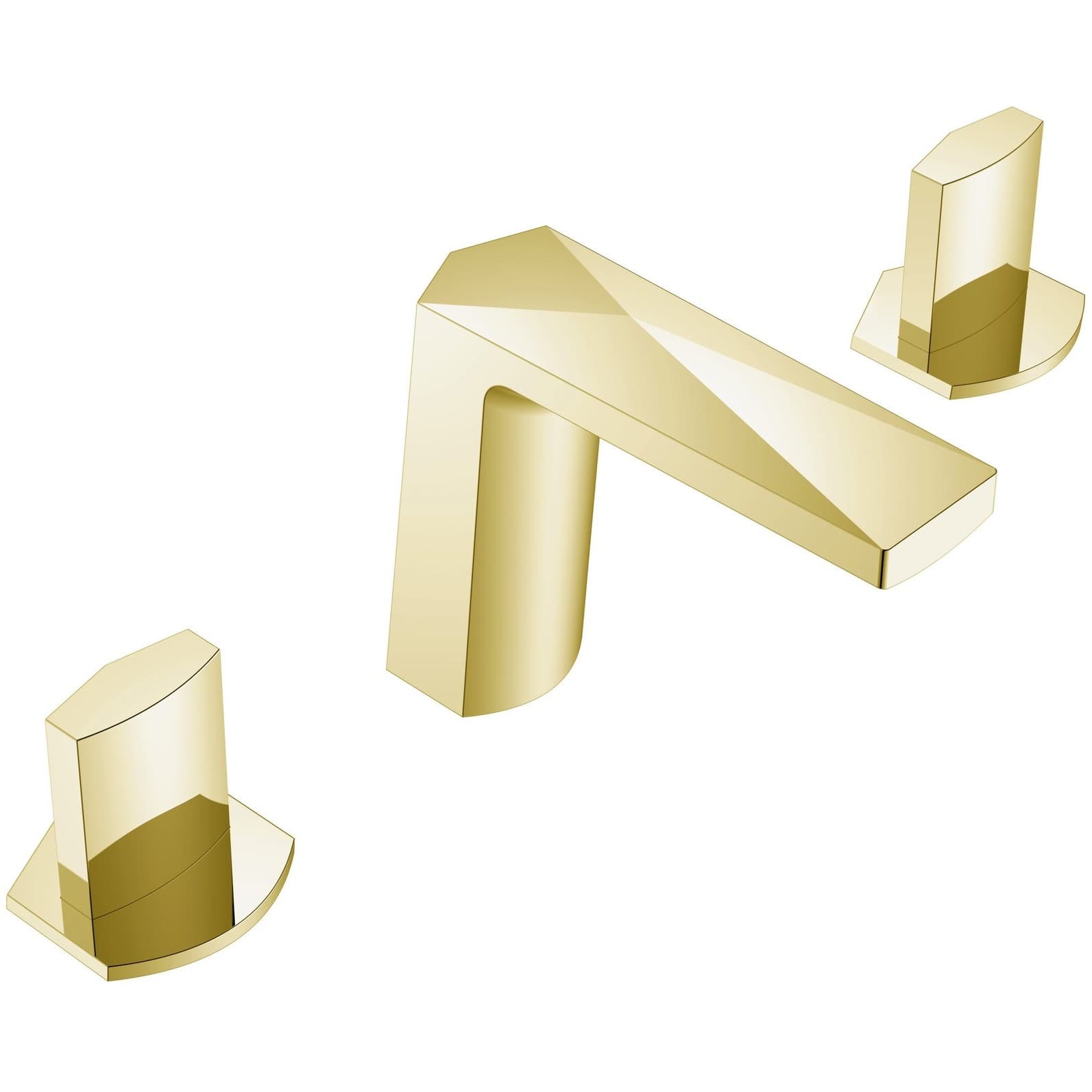 Смеситель для раковины Богеме (Boheme) врезной на 3отв. Venturo Matt Gold, ручка Ice 150-MG-ICE