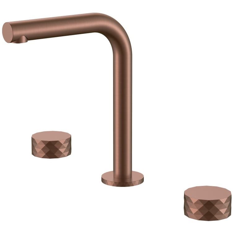 Смеситель для раковины Богеме (Boheme) на столешницу Stick Diamond на 3 отв. Brushed Bronze 152-BRB.1