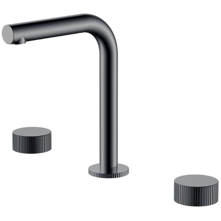 Смеситель для раковины Богеме (Boheme) на столешницу Stick Linea на 3 отв. Shine Gun Metal 152-SGM.3
