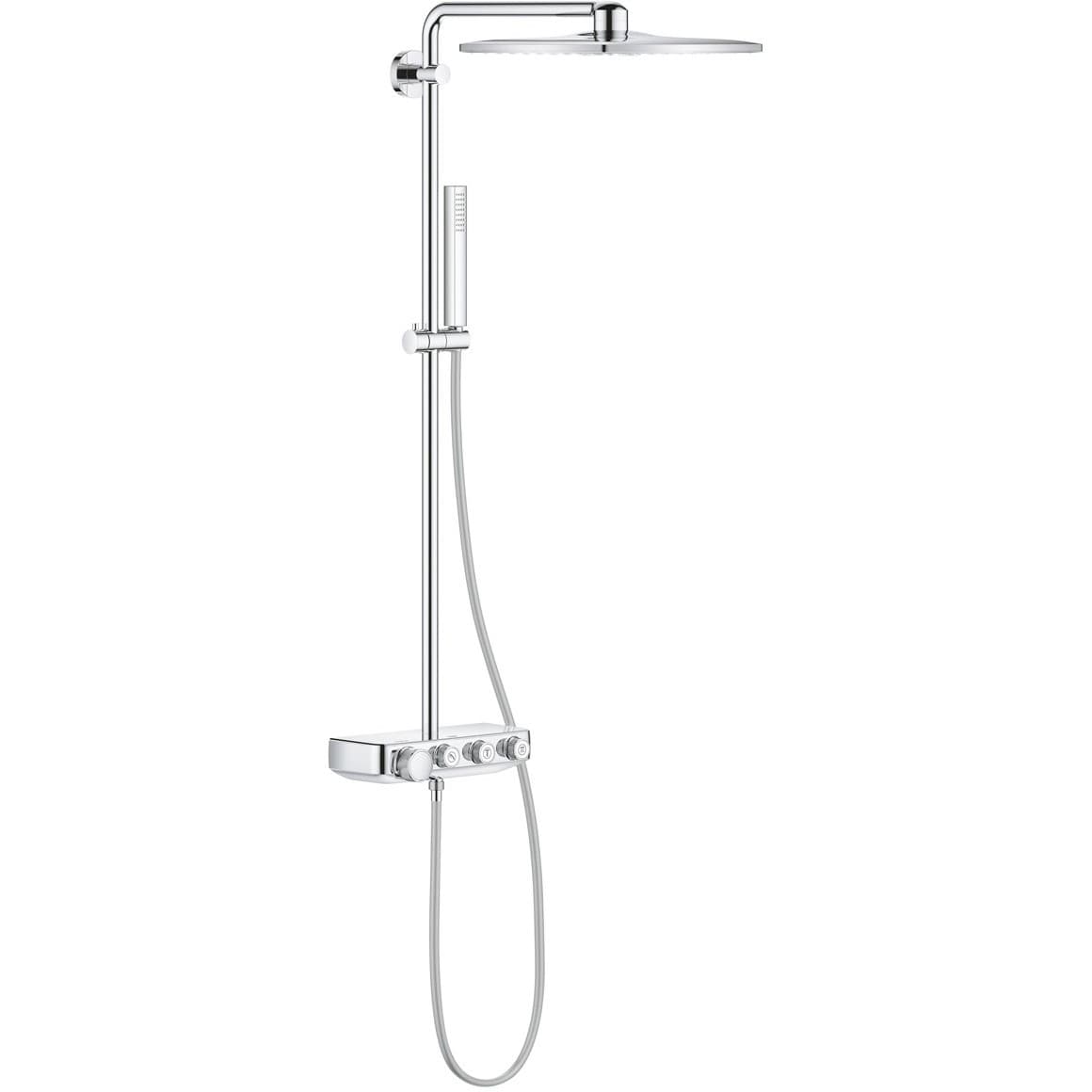 Душевая система с термостатом для настенного монтажа, Grohe (Гроэ) Euphoria SmartControl 310 DUO Cube, хром (26508000)