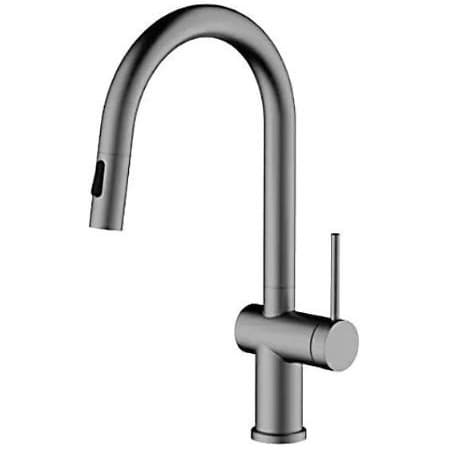 Смеситель для кухнис выдвижным изливом Frap (Фрап) F60807-9 оружейная сталь